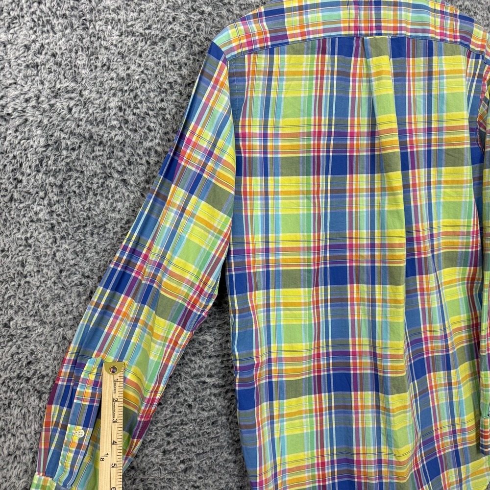 Polo Ralph Lauren Shirt Mens Medium Multicolor Plaid Classic Fit Button Down - Picture 6 of 16